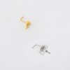 SUNFLOWER MULTI CZ MARQUISE LEAF POLISH 316L SURGICAL STEEL L-SHAPE NOSE BOX